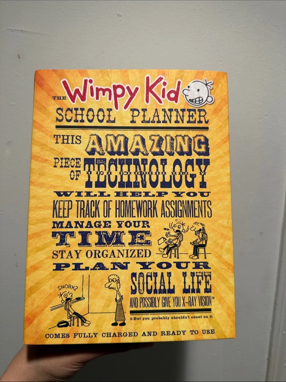 The Wimpy Kid School Planner - Yellow Orange Graphic Cover Planner New